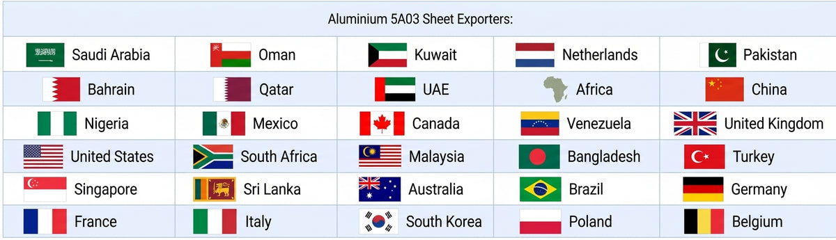 Countries we have exported our products to: