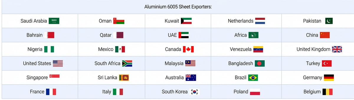 Countries we have exported our products to: