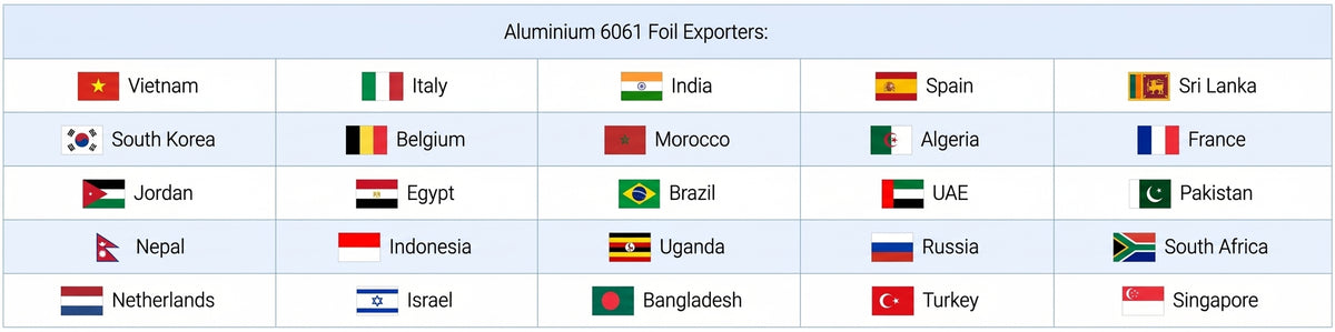 Countries we have exported our products to: