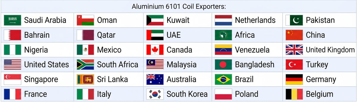  Countries we have exported our products to: