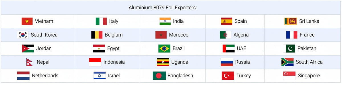 Countries we have exported our products to: