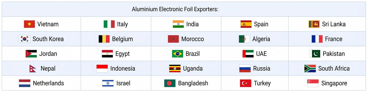 Countries we have exported our products to: