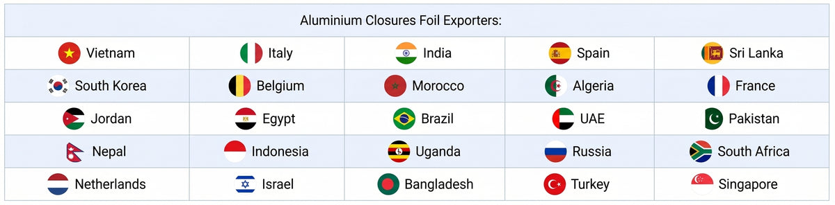 Countries we have exported our products to: