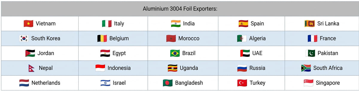 Countries we have exported our products to: