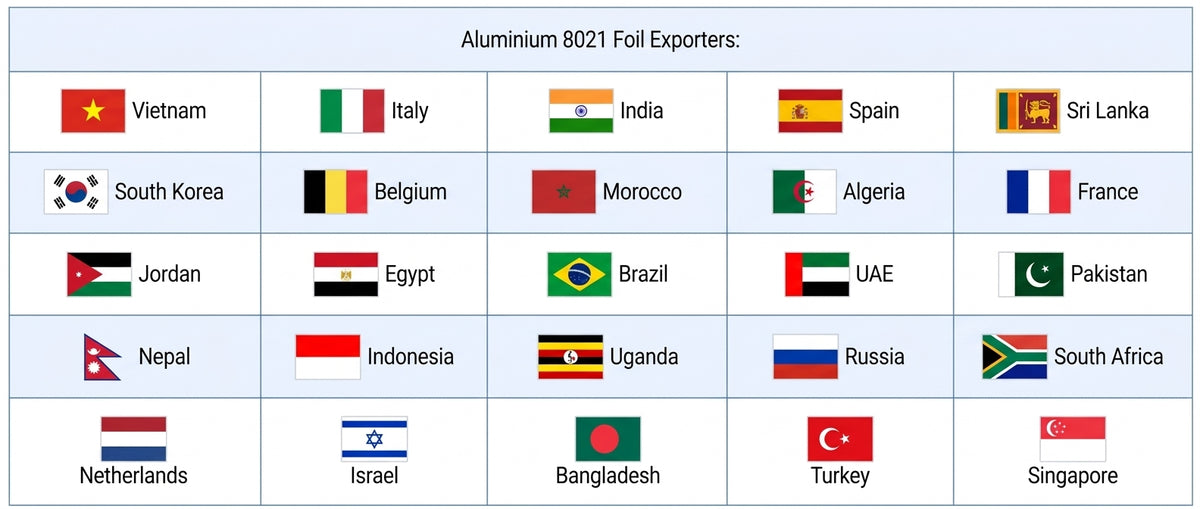 Countries we have exported our products to: