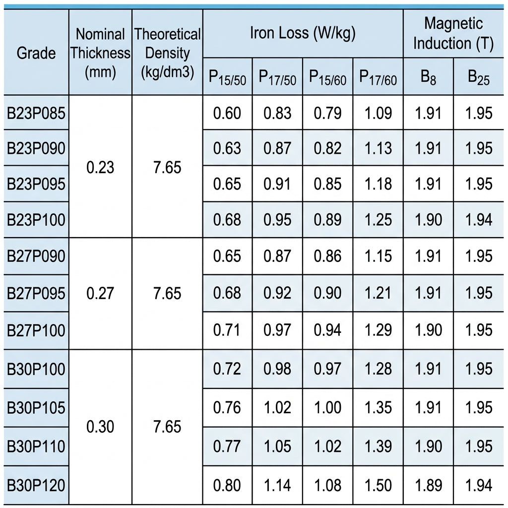 Typical Magnetic Properties